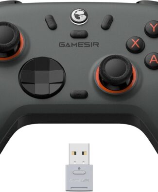 GameSir Nova Lite 2 Wireless PC Controller with Hall Effect Joysticks & Triggers, 2.4G & Wired 1000Hz Polling Rate, Remappable Buttons - Compatible with PC/Switch/Steam/Android (Grey)