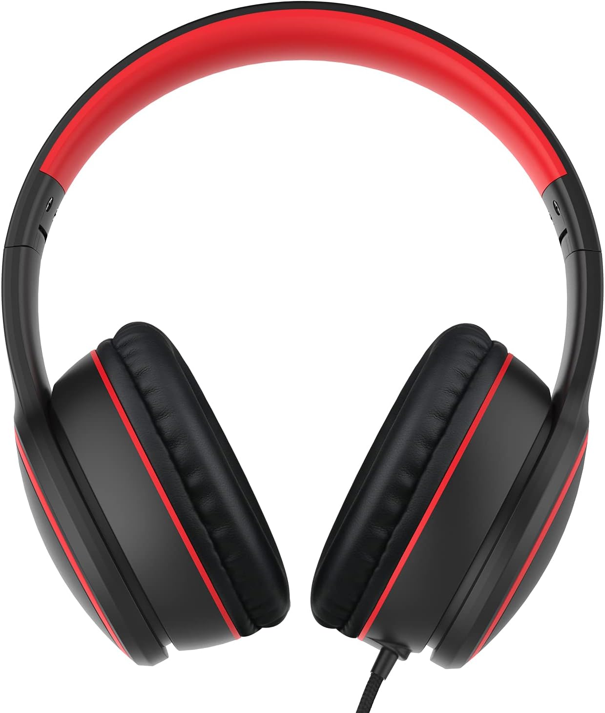 R10 Over-Ear Headphones with Microphone, Lightweight Folding Stereo Bass Headset with 1.5M No-Tangle Cord, Portable Wired Headphones for Smartphone Tablet Computer MP3 / 4 (Black) - Image 2